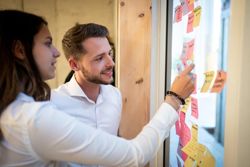 Mitarbeiter der Webagentur Freiburg im Workshop